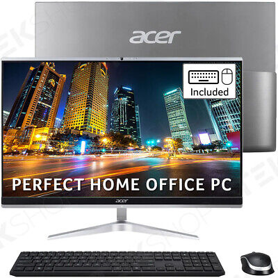 Acer Aspire C24-1651 All-in-One PC - (Intel Core i5-1135G7, 8GB, 2TB HDD and 512GB SSD, NVIDIA MX450, 23.8 inch Full HD Display, Wireless Keyboard and Mouse, Windows 10, Silver)