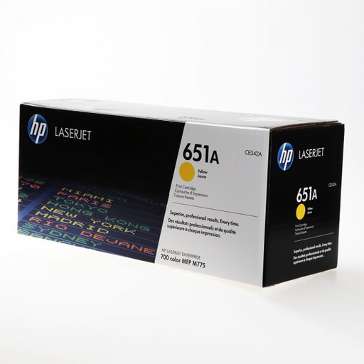 [CE342A] HP 651A Yellow Original LaserJet Toner Cartridge