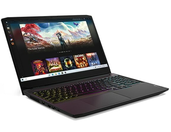 Lenovo IdeaPad Gaming 3 5600H Notebook 39.6 cm (15.6") Full HD AMD Ryzen™ 5 8 GB DDR4-SDRAM 512 GB SSD NVIDIA GeForce RTX 3050 Wi-Fi 6 (802.11ax) Windows 10 Home Black