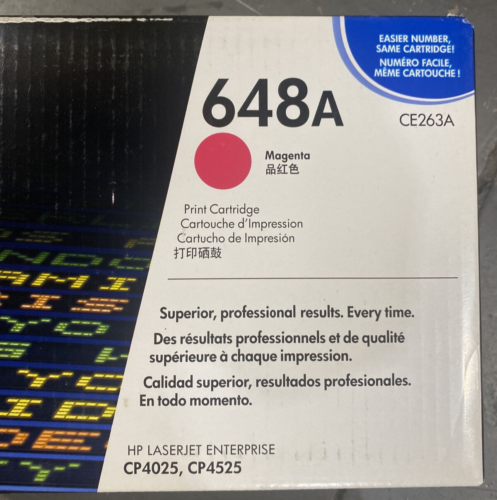 [CE263A] HP 648A Magenta Original LaserJet Toner Cartridge
