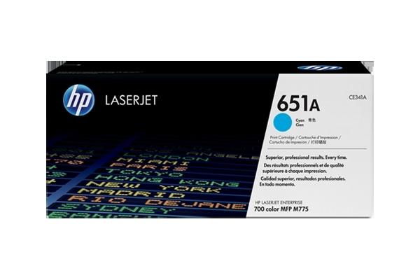 [CE341A] HP 651A Cyan Original LaserJet Toner Cartridge