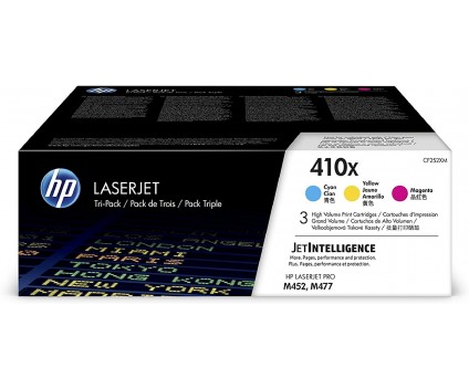 [CF252XM] HP 410X 3-pack High Yield Cyan/Magenta/Yellow Original LaserJet Toner Cartridges