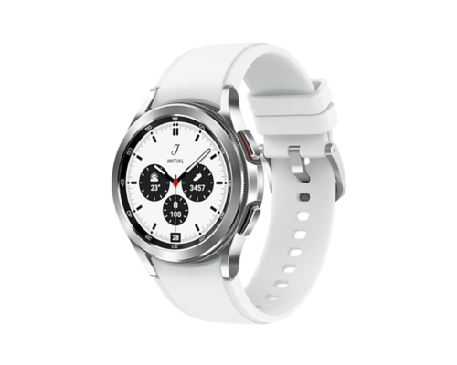 [SM-R885FZSAEUA] Samsung Galaxy Watch4 Classic 3.05 cm (1.2") Super AMOLED 42 mm 4G Silver GPS (satellite)