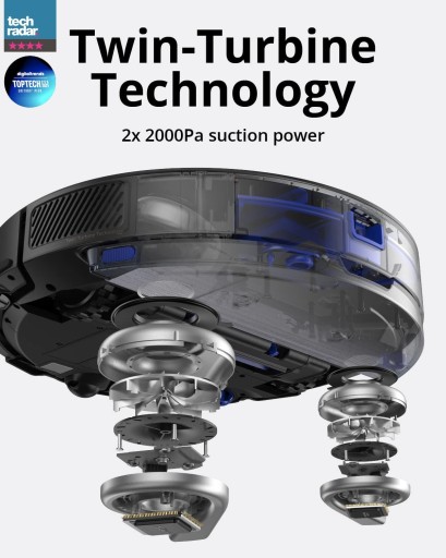 [T2261V11] Eufy X8 Hybrid robot vacuum 0.4 L Bagless Black, Orange